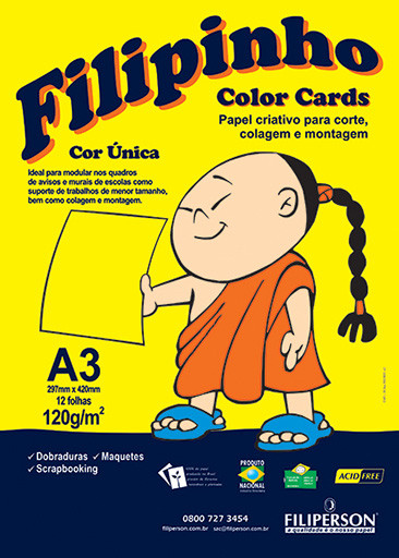 Filipinho Color Cards / Cor Única (amarelo) A3 - FP03779