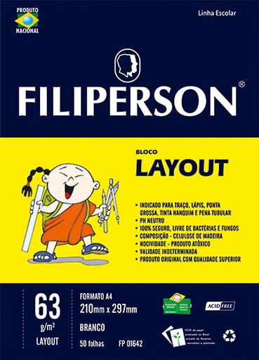 Bl Filipinho Escolar Layout Branco 63g/m² (A4) - FP00633