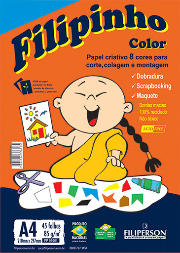 Filipinho Color 8 cores A4 - FP03772