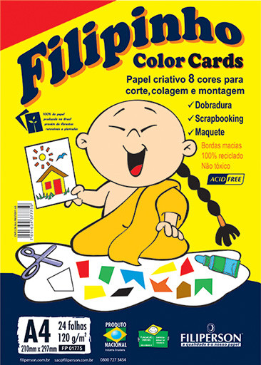 Filipinho Color Cards 8 cores A4 - FP03777