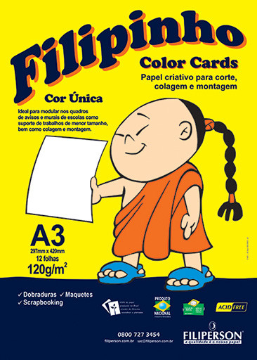 Filipinho Color Cards / Cor Única (branco) A3 - FP03781