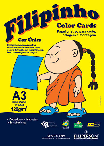Filipinho Color Cards / Cor Única (azul) A3 - FP03780