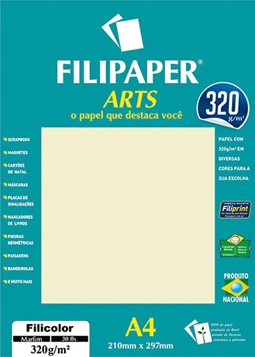 Filipaper ARTS 320 g/m² (30 folhas; Marfim) A4 - FP02593