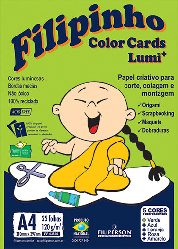Filipinho Color Cards LUMI 5 cores A4 - FP02303