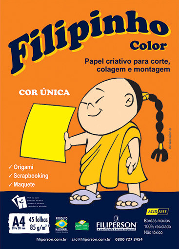 Filipinho Color / Cor Única (amarelo) A4 - FP03773