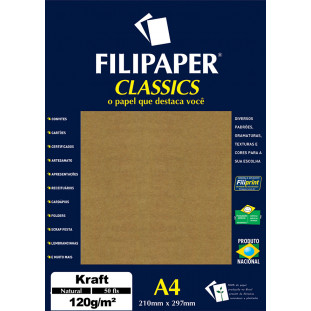 Filipaper CLASSICS KRAFT NATURAL 120g/m² A4 50fls - FP00986