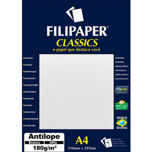 Filipaper Antílope 180g/m² (50 folhas; branco) A4 - FP00993