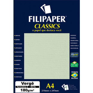 Filipaper Vergê 180g/m² (50 folhas; turmalina) A4 - FP00996