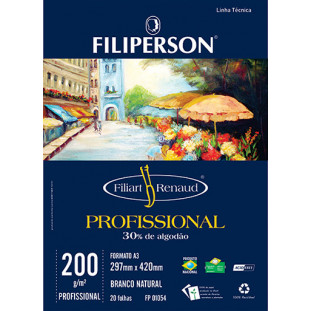 Filiart Renaud Profissional 200g/m² (20 folhas; branco) A3 - FP03790