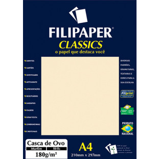 Filipaper Casca de Ovo 180g/m² (50 folhas; marfim) A4 - FP01331