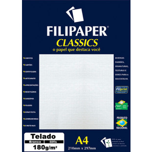 Filipaper Telado 180g/m² (50 folhas; branco) A4 - FP01615