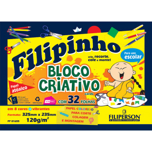 Filipinho Bloco Criativo 120g/m² (32,5cm x 23,5cm) 32 folhas - FP00679