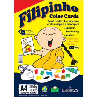 Filipinho Color Cards 8 cores A4 - FP03777