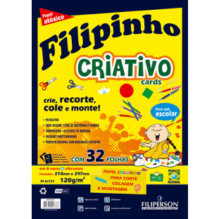 Filipinho Criativo Cards 120g/m² (A4) 32 folhas - FP01777