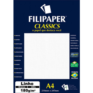 Filipaper Linho 180g/m² (20 folhas Branco) A4 - FP01942