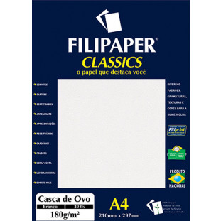 Filipaper Casca de Ovo 180g/m² (20 folhas; branco) A4 - FP01990