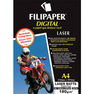 Filipaper Laser Matte Pro D/F 180g/m² A4 30fls. - FP02501