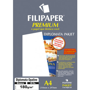 Filipaper Diplomata Premium 180g/m² (20 folhas; branco) A4 - FP02505