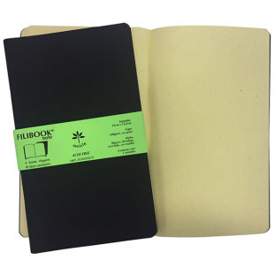 Filibook Note Preto 80gm² miolo Marfim (M) 21cm X 12,5 cm - Conjunto c/ 02 unids. - FP00711