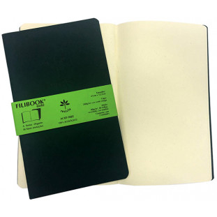 Filibook Note Verde Musgo 80gm² miolo Marfim (M) 21cm X 12,5 cm - Conjunto c/ 02 unids. - FP00713