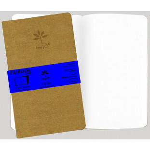 Filibook Note 180gm² capa kraft, miolo Branco (M) 21cm X 12,5 cm - Conjunto c/ 02 unids. - FP04793