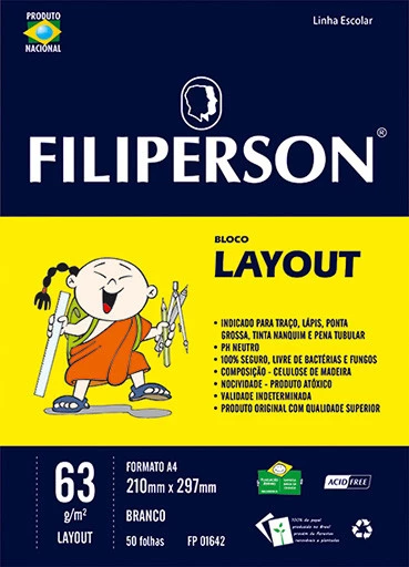 Bl Filipinho Escolar Layout Branco 63g/m² (A4) - FP00633