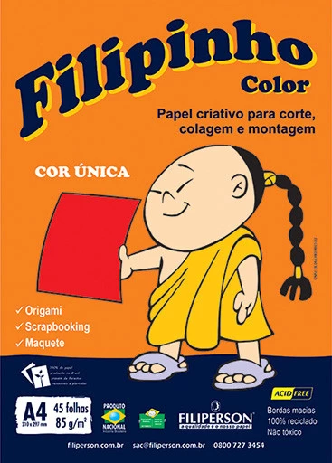 Filipinho Color / Cor Única (vermelho) A4 - FP03776