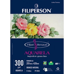 Filiart Renaud Aquarela 300g/m² (12 folhas; branco) A3 - FP01098